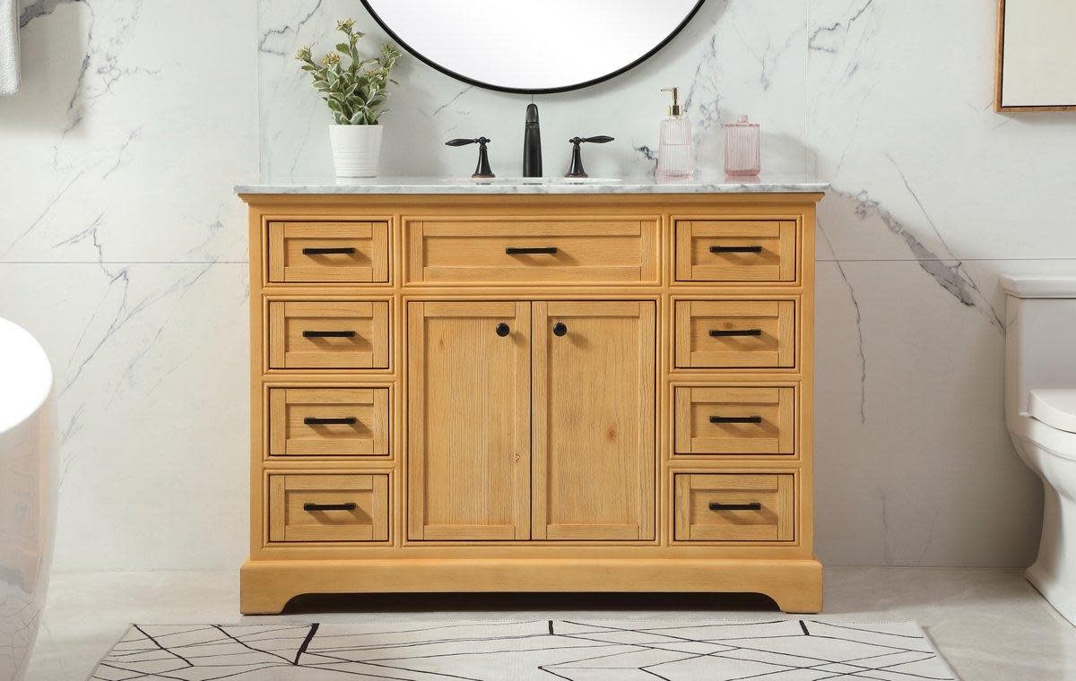 Elegant Lighting VF15048WH Americana 48″ – Natural Wood