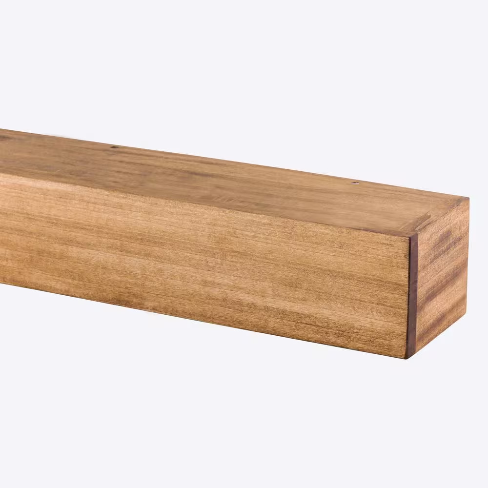 48 In. W X 5.5 In. H X 6.25 In. D Modern Farmhouse Aged Oak Cap-Shelf Mantel