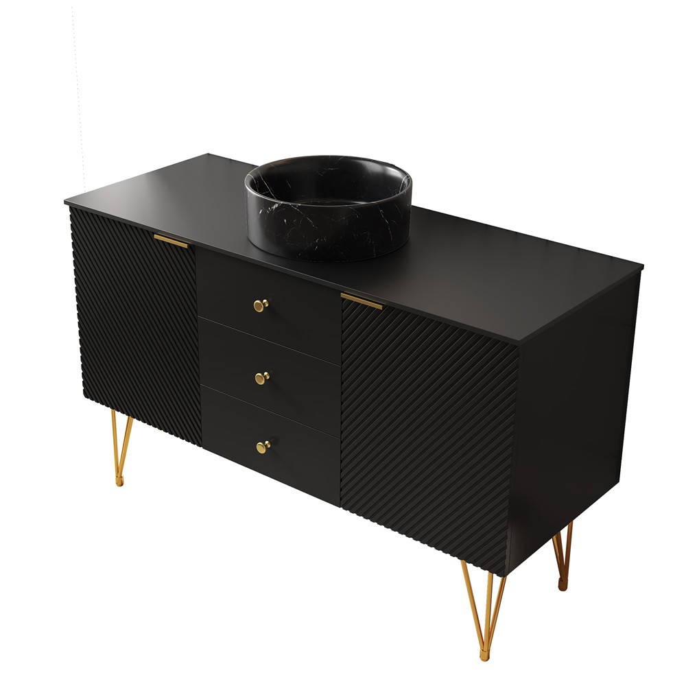 48″ Bathroom Vanity w/Sink, Freestanding Vanity Storage Cabinet,3 Drawer,2 Doors