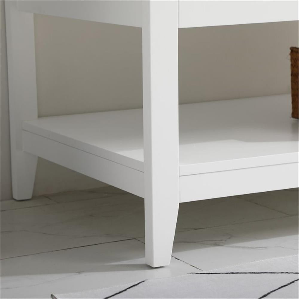 Elegant Decor Aubrey 48″ Single Quartz Top Bathroom Vanity in White
