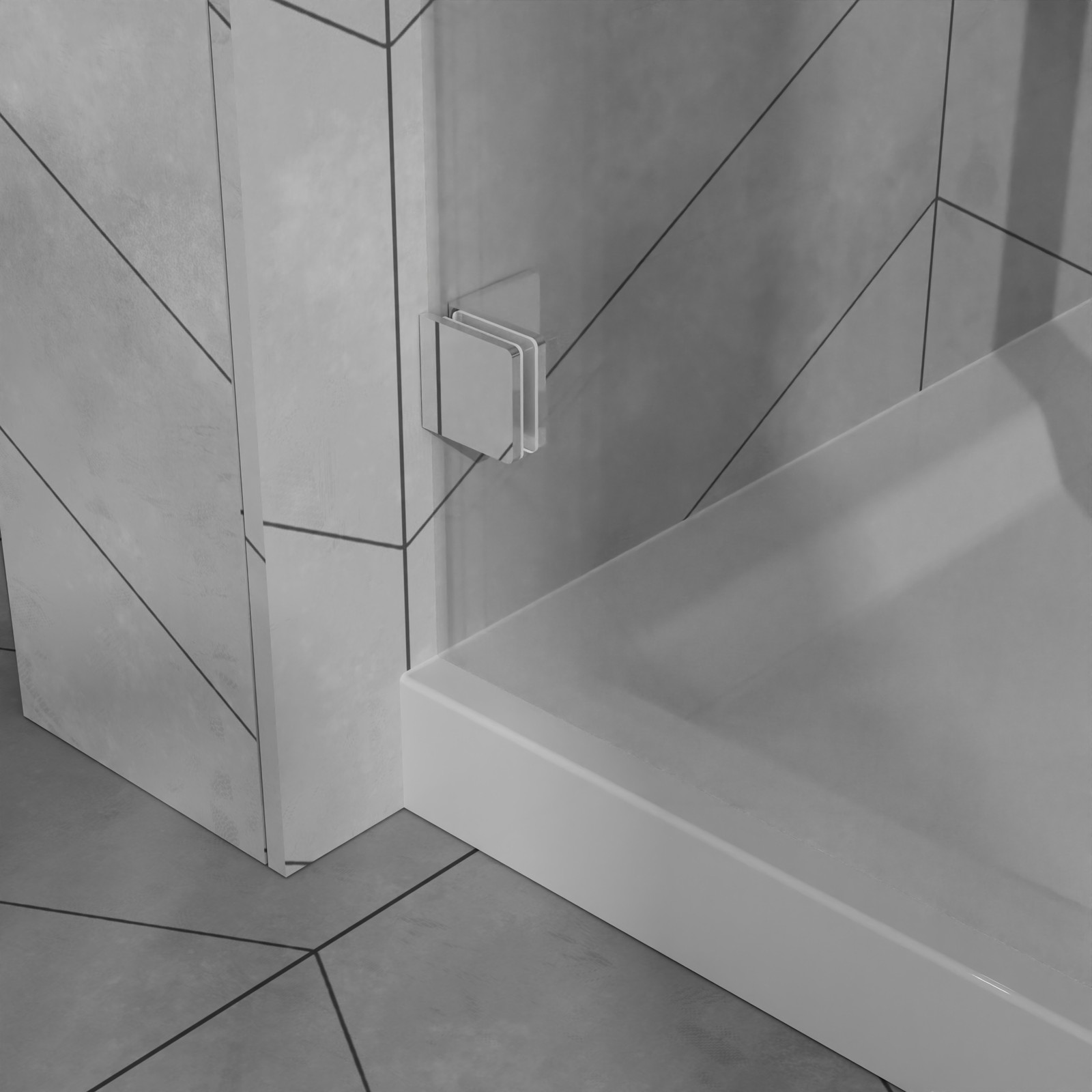 48″x72″ Frameless Sliding Shower Door Combo w/ 48″x32″ White Acrylic Shower Base