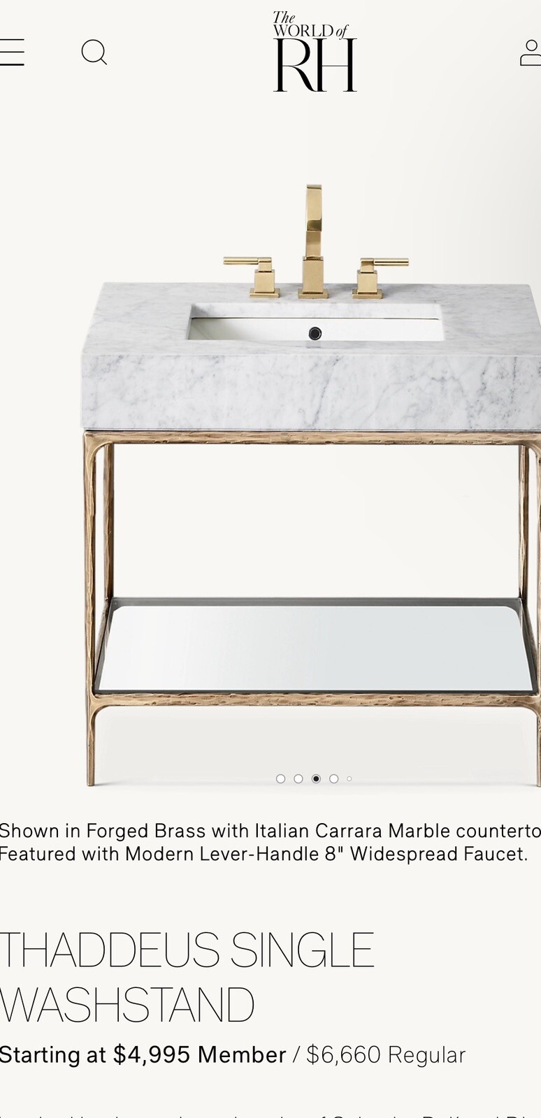 Restoration Hardware Vanity