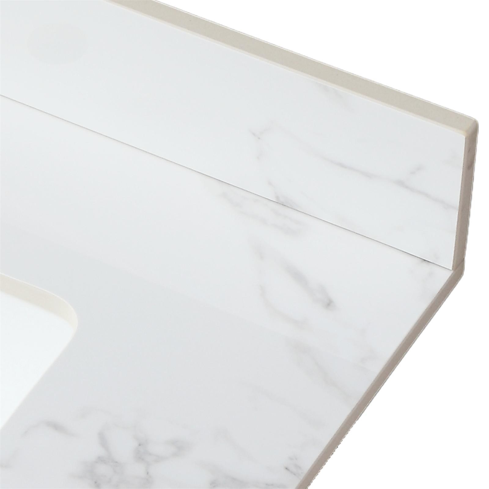 31″x22″Bathroom Vanity Top,sintered stone carra white Barthroom Vanity Sink