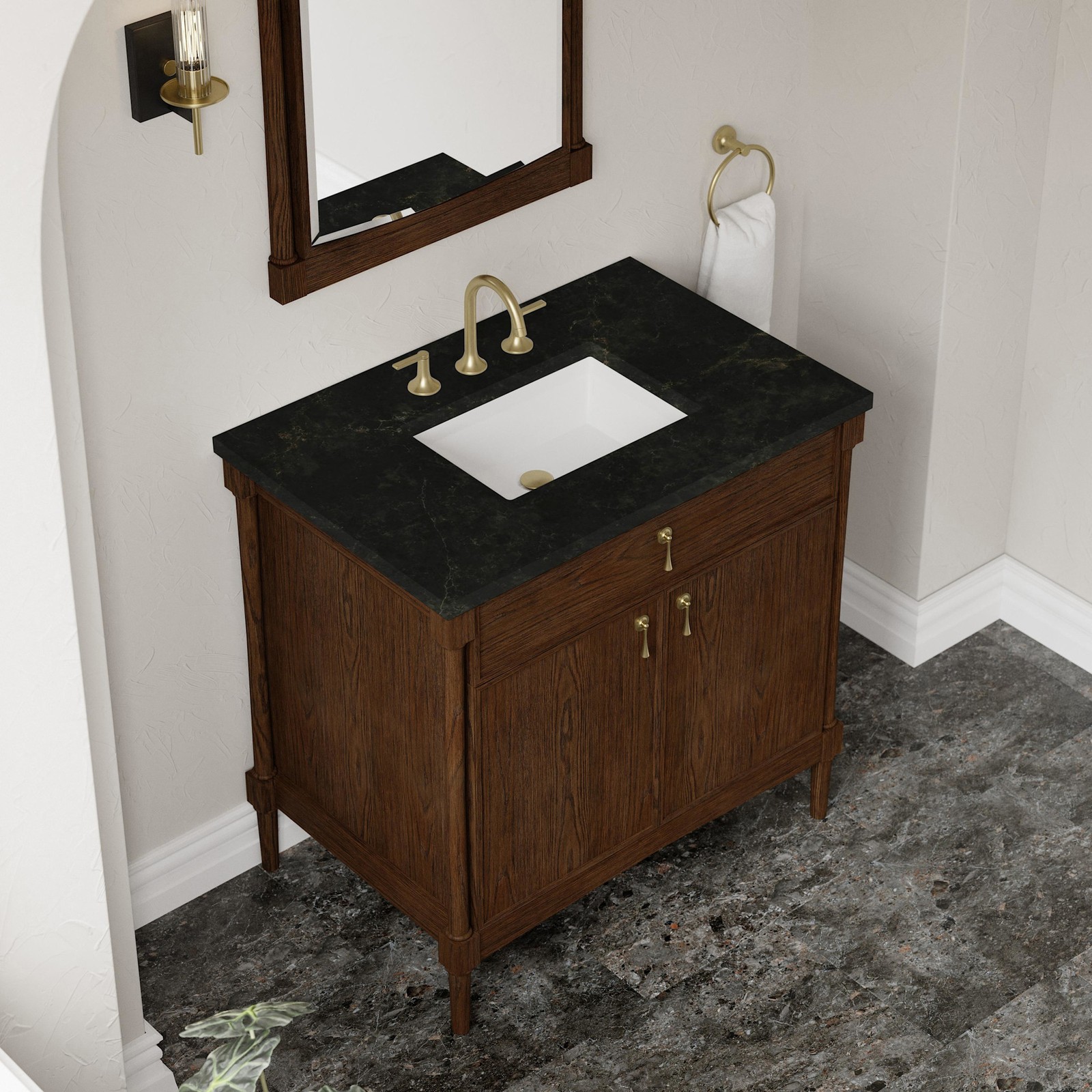 James Martin Vanities D680-V36-3PHT Kinnsden 36″ – Sable Oak