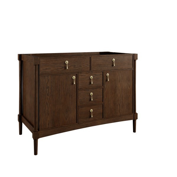 48″ James Martin Kinnsden D680-V48-SBK Single Vanity Cabinet Light Sable Oak
