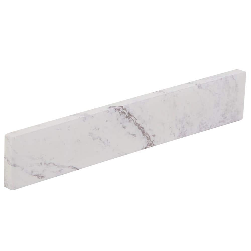 Home Decorators Collection 21 in. W Cultured Marble Vanity Sidesplash in Lunar