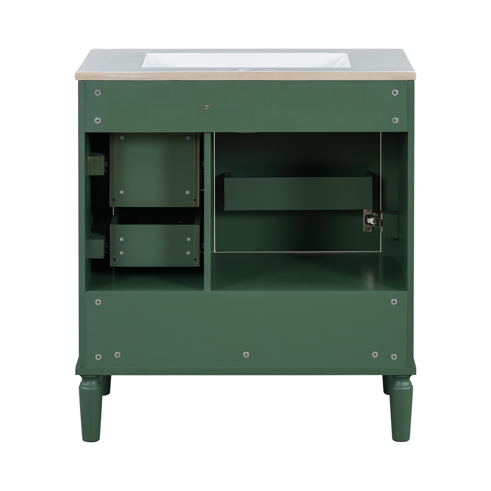 30″ Bathroom Vanity Set Floor Standing Bathroom Storage Cabinet w/Three Drawers