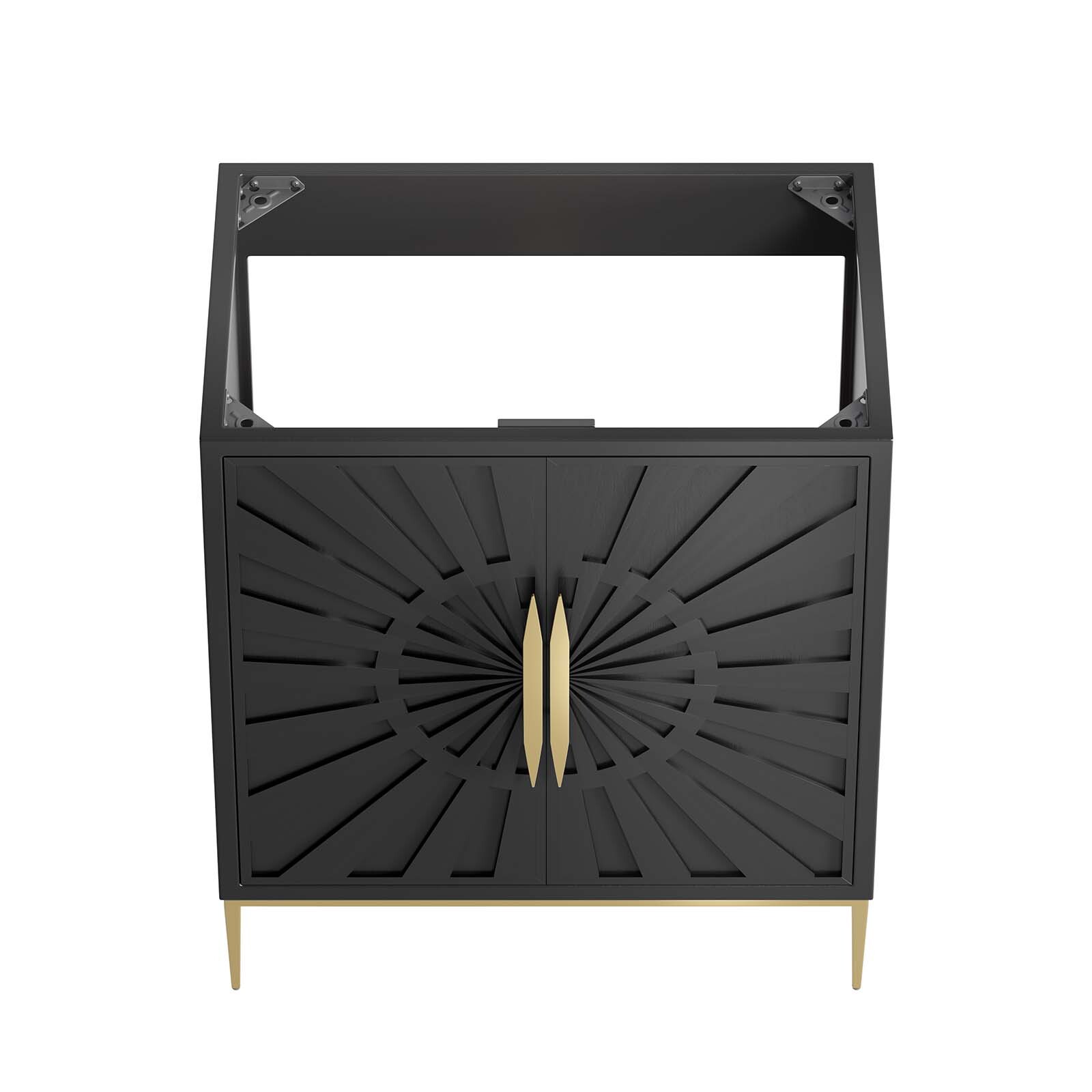 Modway Awaken 30″ Bathroom Vanity Cabinet in Black – Sink Basin Not Included