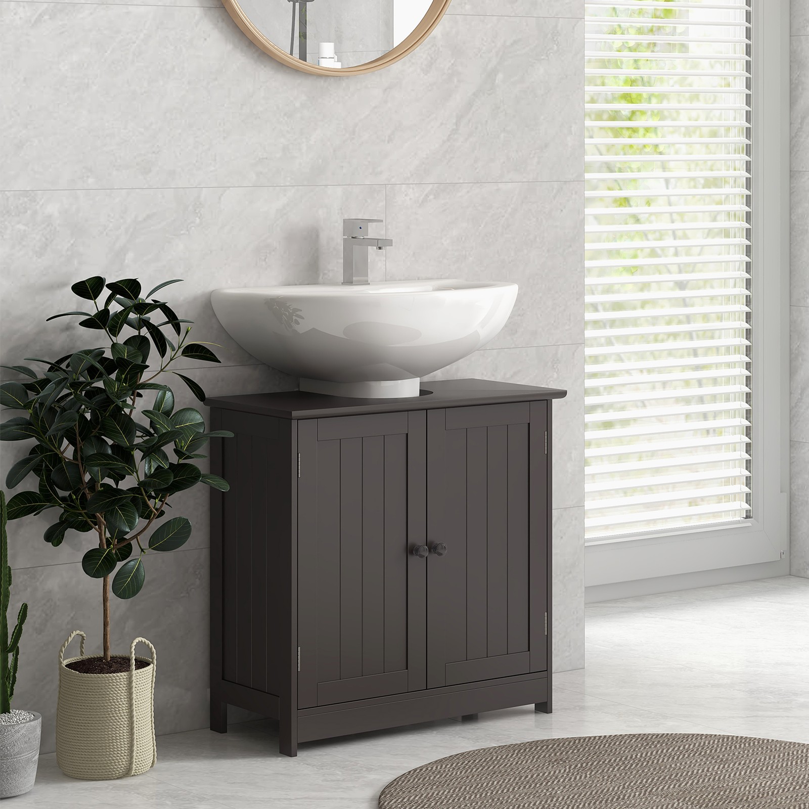 Bathroom Vanity Cabinet Under Sink Bathroom Cabinet with 2 Door Adjustable Shelf