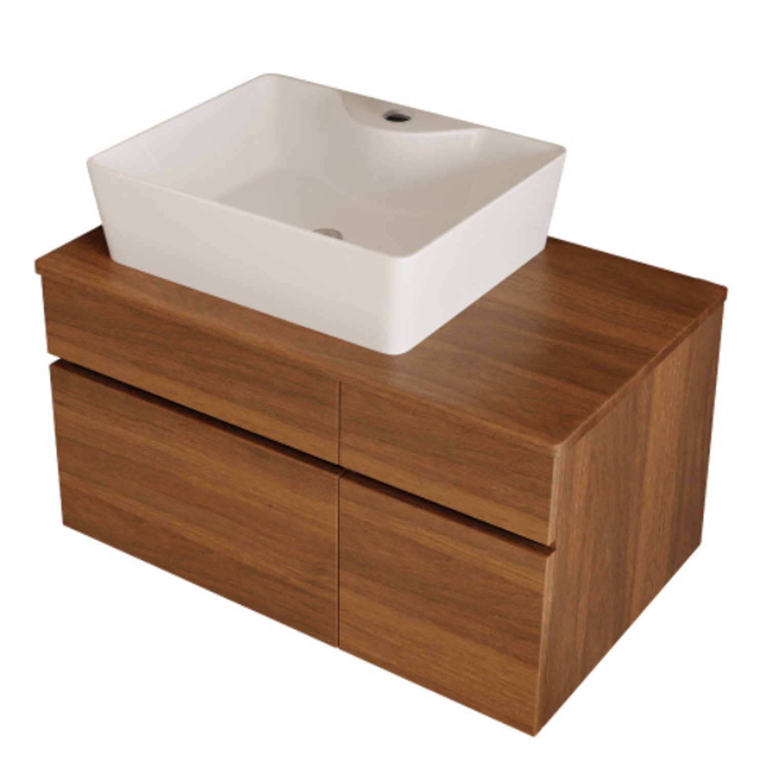 White Solid Wood Floating Bathroom Vanity 31.5”Wx 20.9”H Bathroom Sink Cabinet