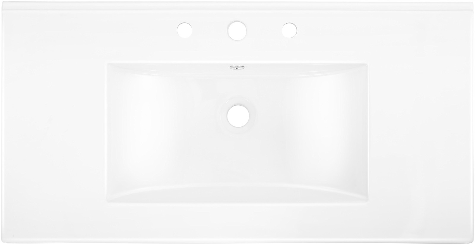 JONATHAN Y Lighting SNK1003 Ancillary 36″ Ceramic Vanity Top – White