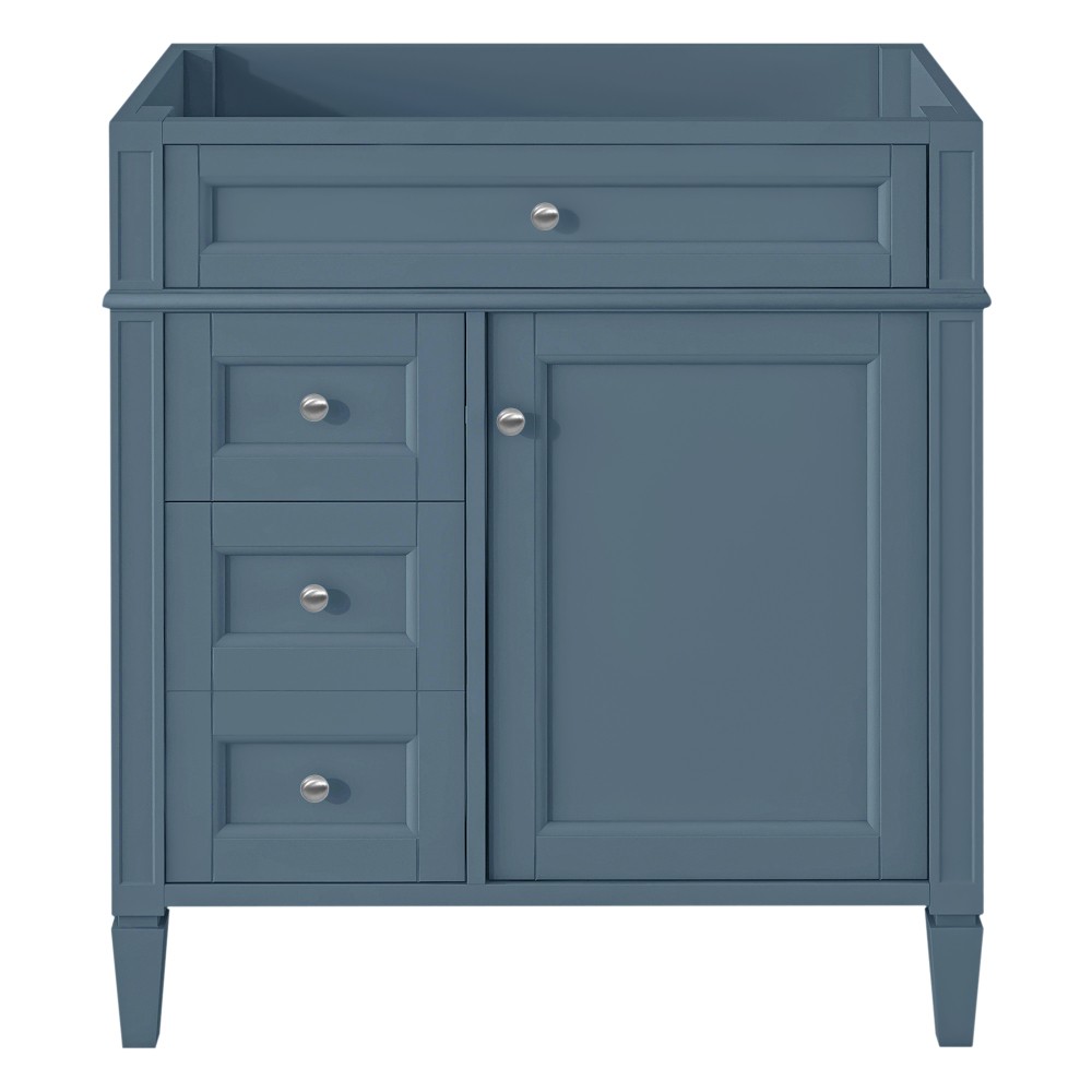 Vanity with no sink Two drawers One pull-out drawer
