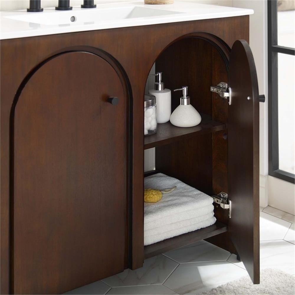 Appia 36″ Bathroom Vanity in Walnut White