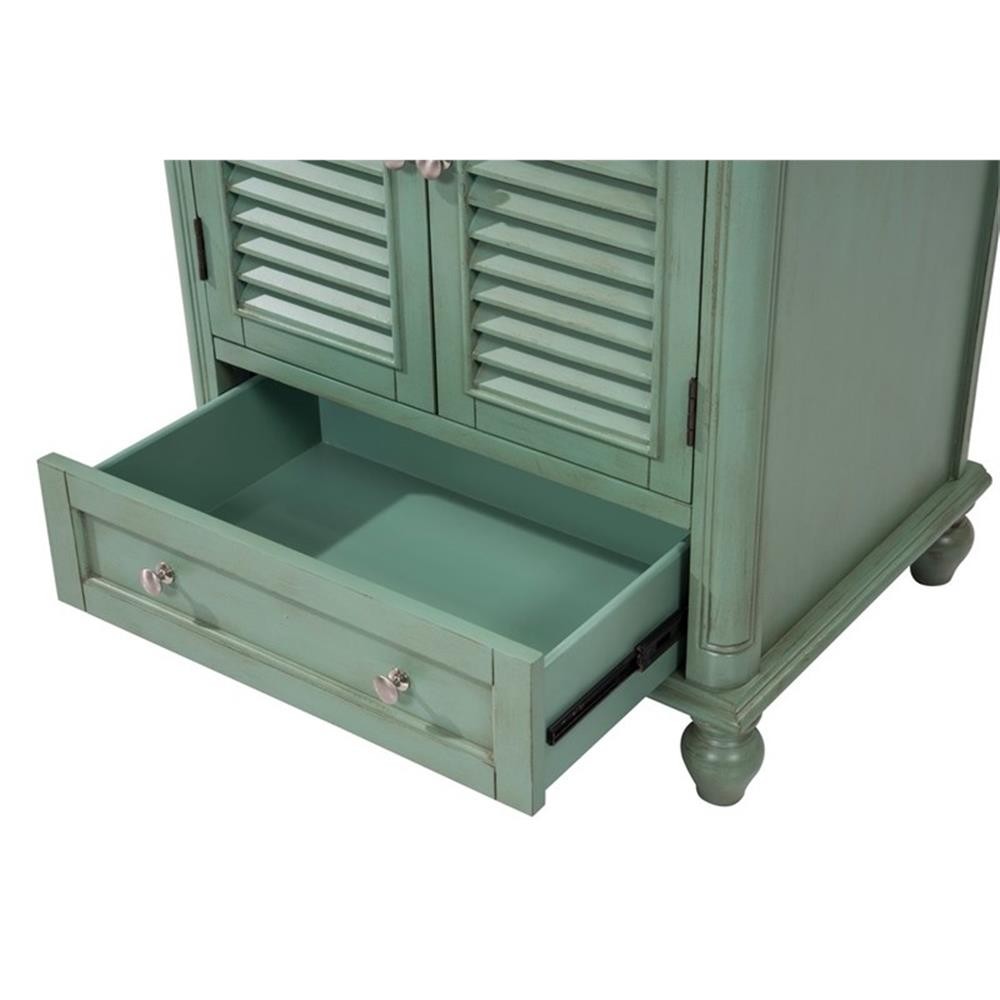 Elegant Decor Rhodes 30″ Wood Single Bathroom Vanity in Vintage Mint Green
