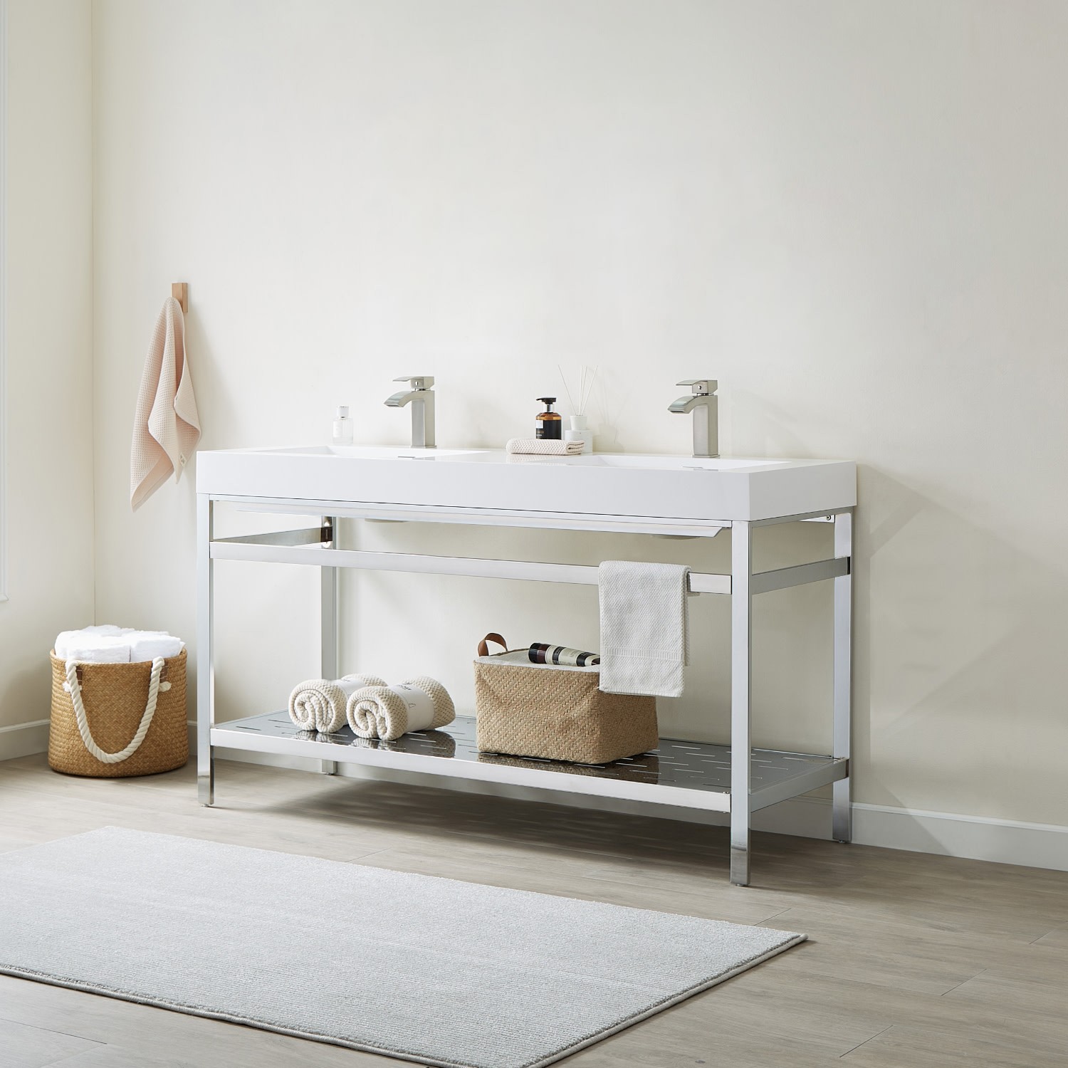 Miseno MV702860M-NM Ablitas 60″ – Brushed Gold / White