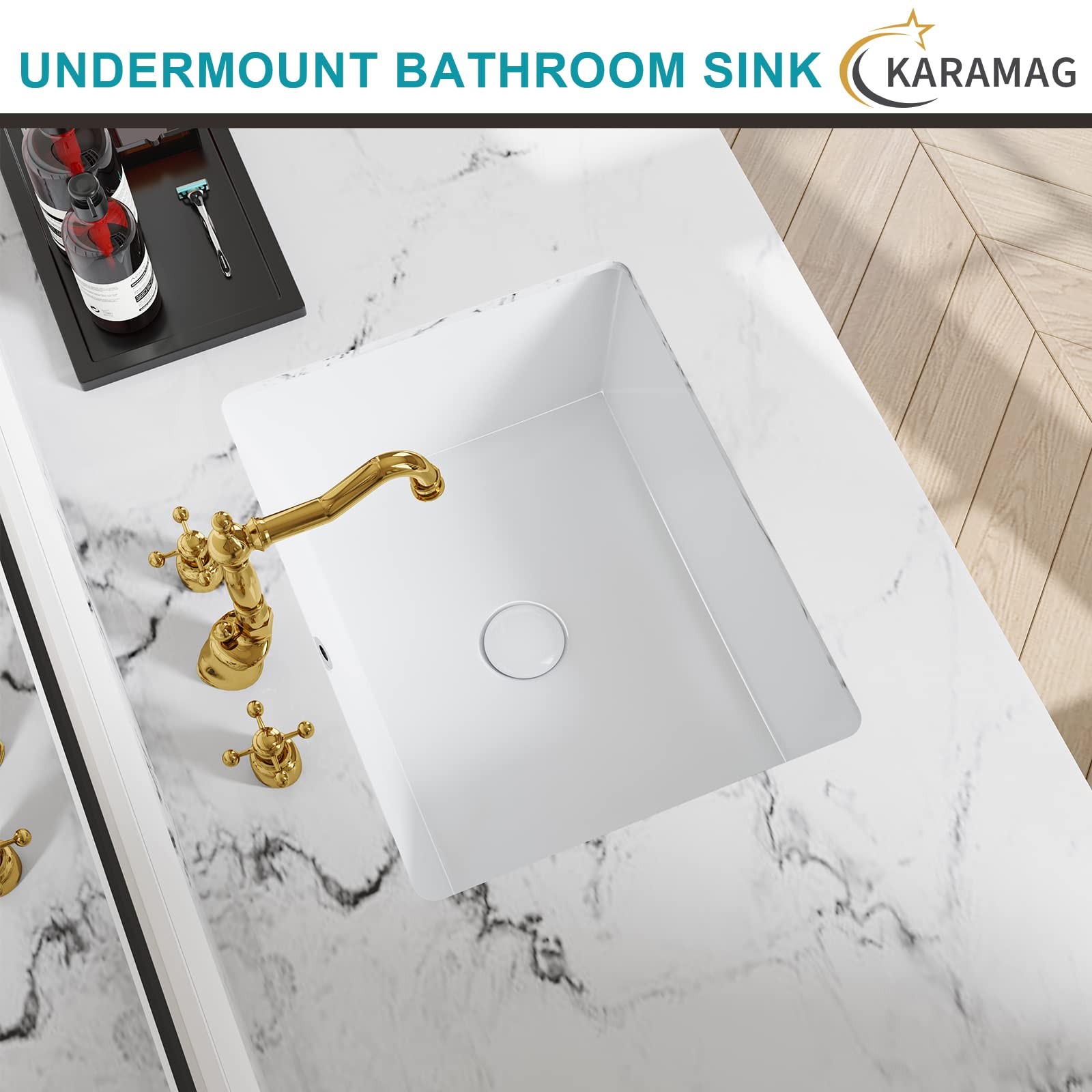 20 Inch Undermount Bathroom Sink Rectangle Undermount Sink White Ceramic Under–