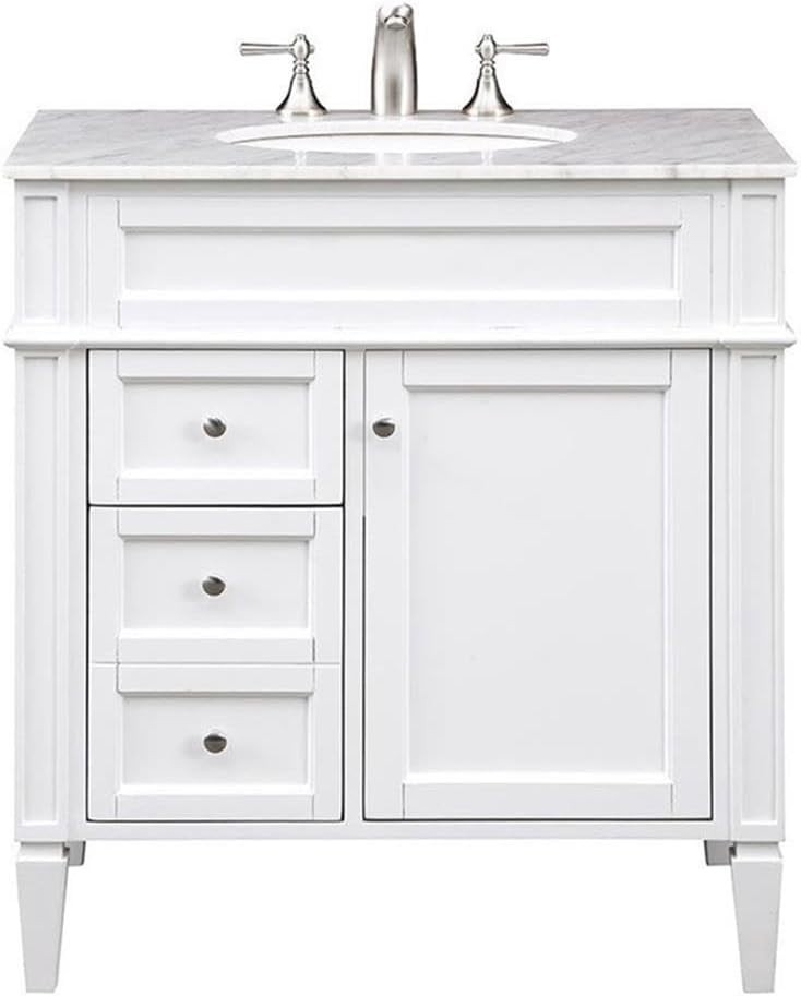 Elegant Lighting – VF-1024 – 32 In. Single Bathroom Vanity Set In White Finish