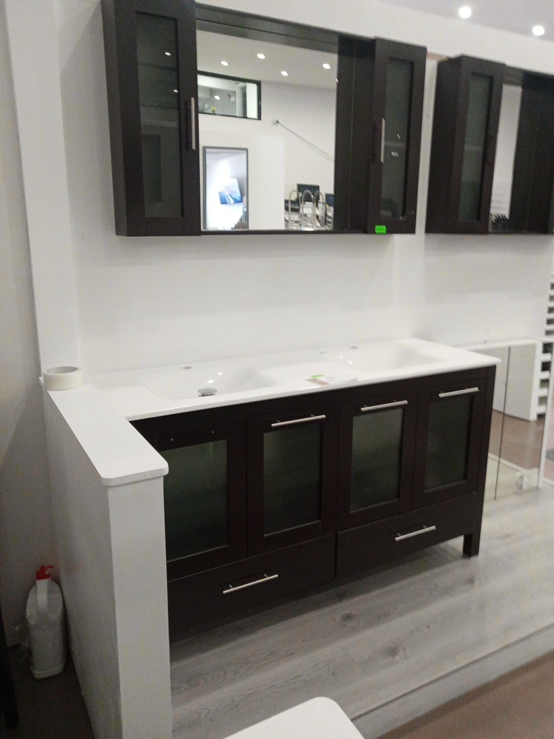 16″ 24″ 30″ 36″ 48′ 55″ 60″ Vanity Base Sink Mirror White Black Gray Blue