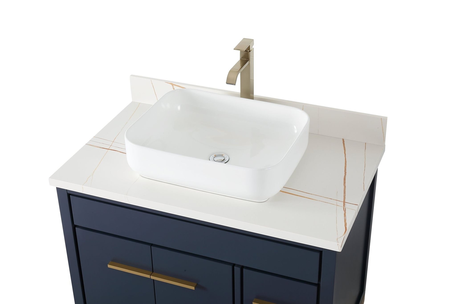 36 inch Navy Blue Beatrice Vessel Sink Bathroom Vanity – 9936NB-36U