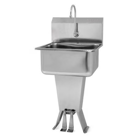 Sani-Lav 521L-0.5 Hands-Free Sink, 21″X20″X41.5″, Silver