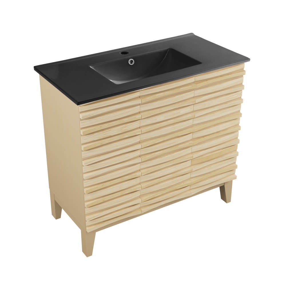 Swiss Madison SM-BV471MB Cascade 36″ – Natural Oak / Matte Black