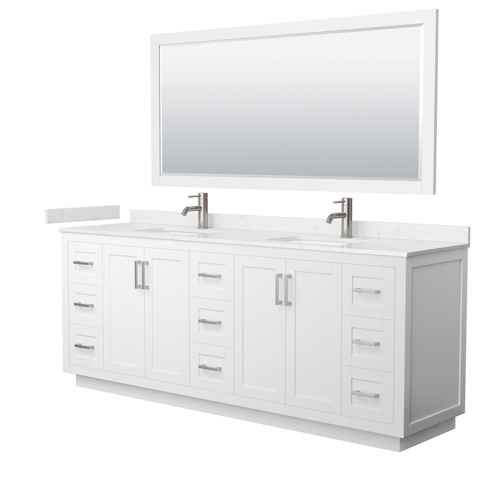 Wyndham Collection WCF2929-84D-VCA-M70 Miranda 84″ – Green / Carrara Cultured