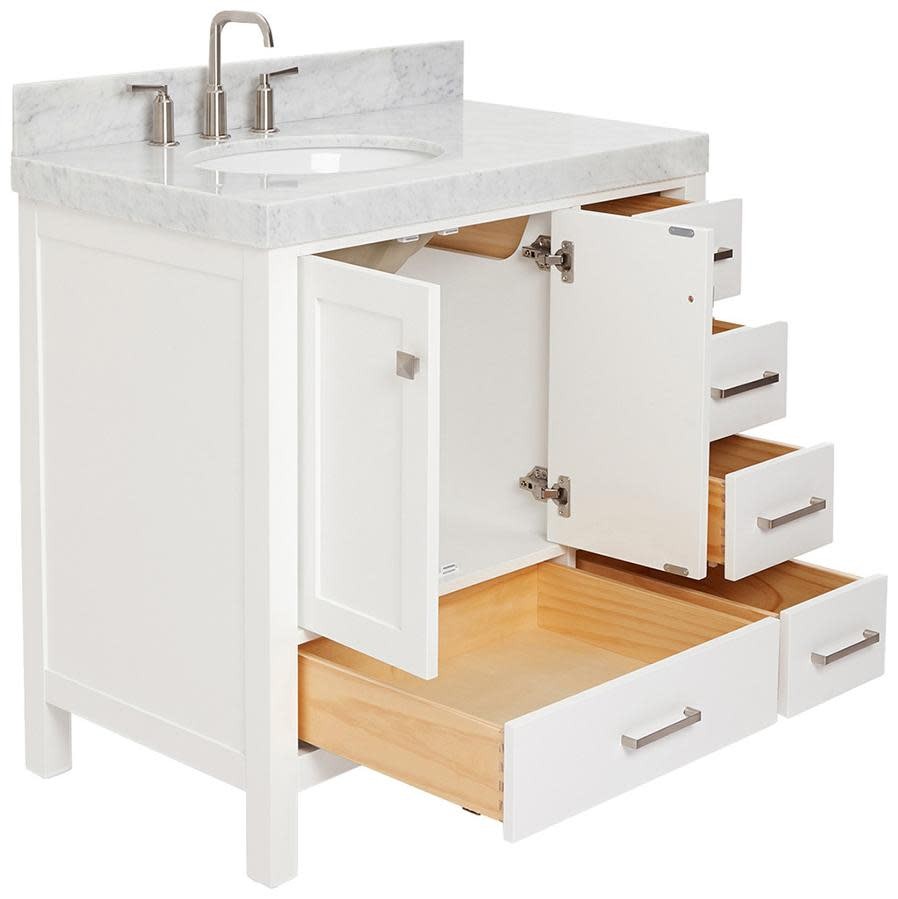 Ariel A036SLCW5OVO Cambridge 36″ – Espresso / Italian Carrara Marble Top /