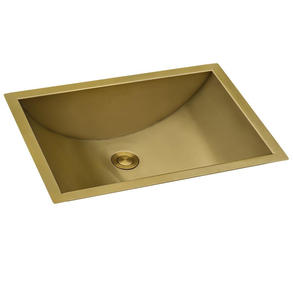 Ruvati 18 x 12 inch Brushed Stainless Steel Rectangular Bathroom Sink…