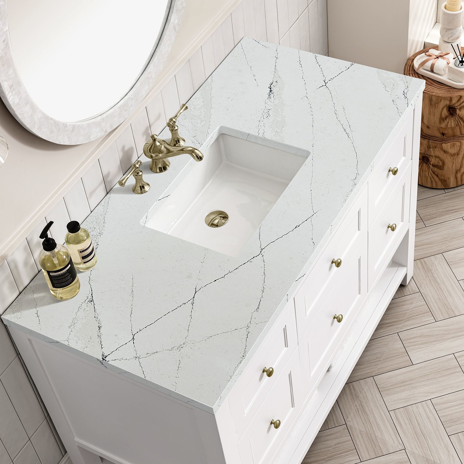 James Martin Vanities 330-V48-FENC Breckenridge 48″ – Smokey Celadon