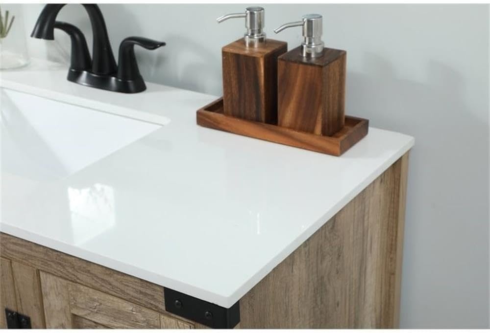 Elegant Kitchen and Bath 32 inch Single Bathroom Vanity in Natural Oak