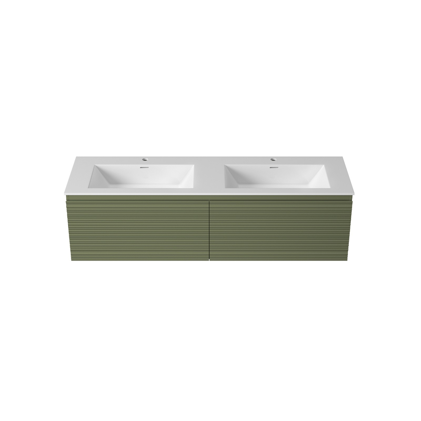MEDUNJESS 60” PVC Wall Mounted Floating Bathroom Vanity with sink