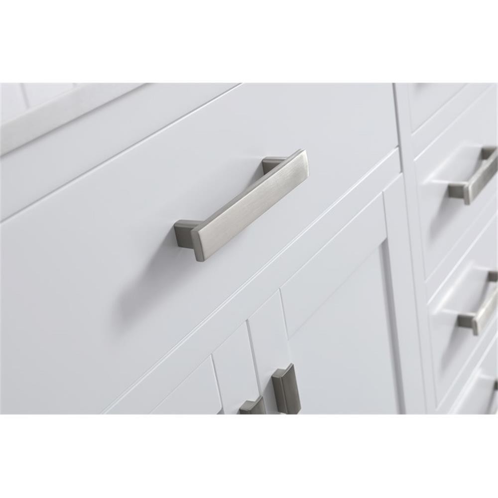 Pemberly Row Modern / Contemporary 72″ Vanity Base Only in White