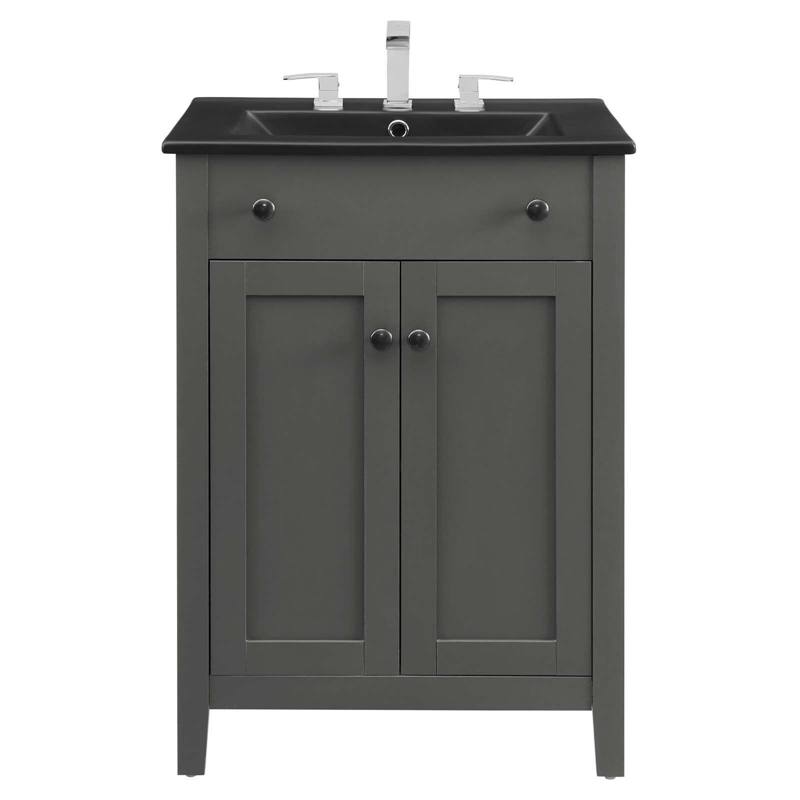 Modway Nantucket 24″ Bathroom Vanity With Sink in Gray Black
