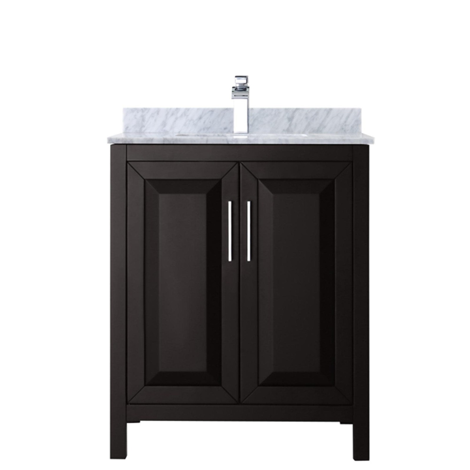 Wyndham Collection WCV252560SUNSM58 Daria 60″ – Dark Gray / White Carrara Marble