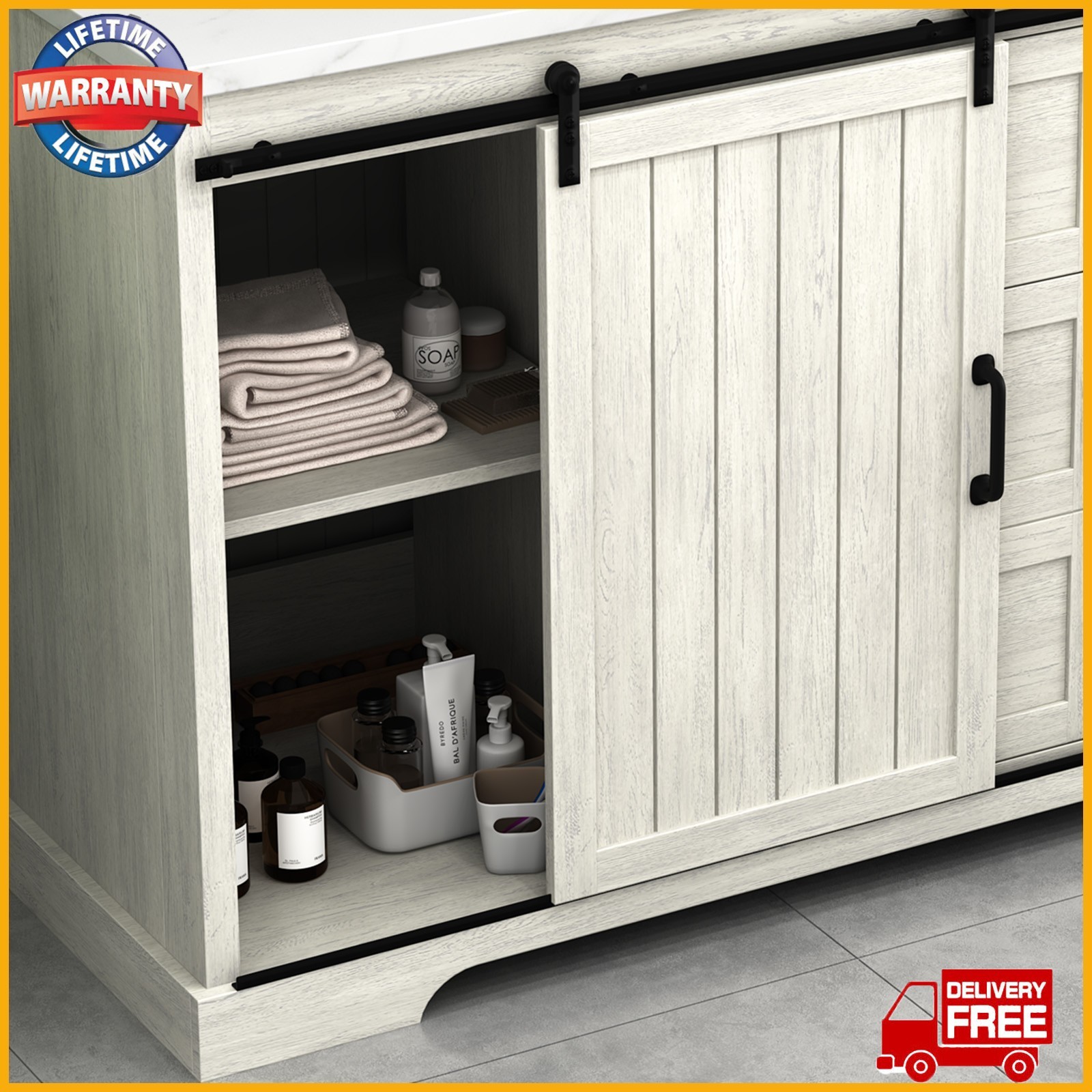 47″ Bathroom Vanity with Sink Combo Freestanding Bath Storage Cabinet w/ Drawers