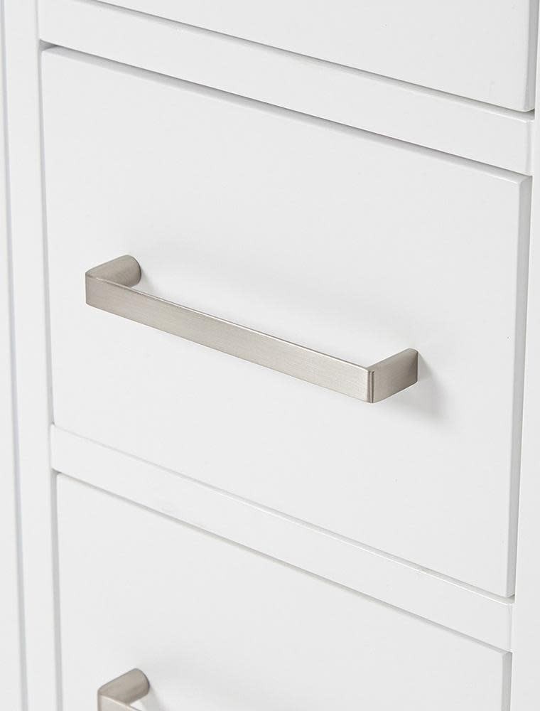 Ariel A048SCW5RVO Cambridge 48″ – White / Italian Carrara Marble Top / Brushed