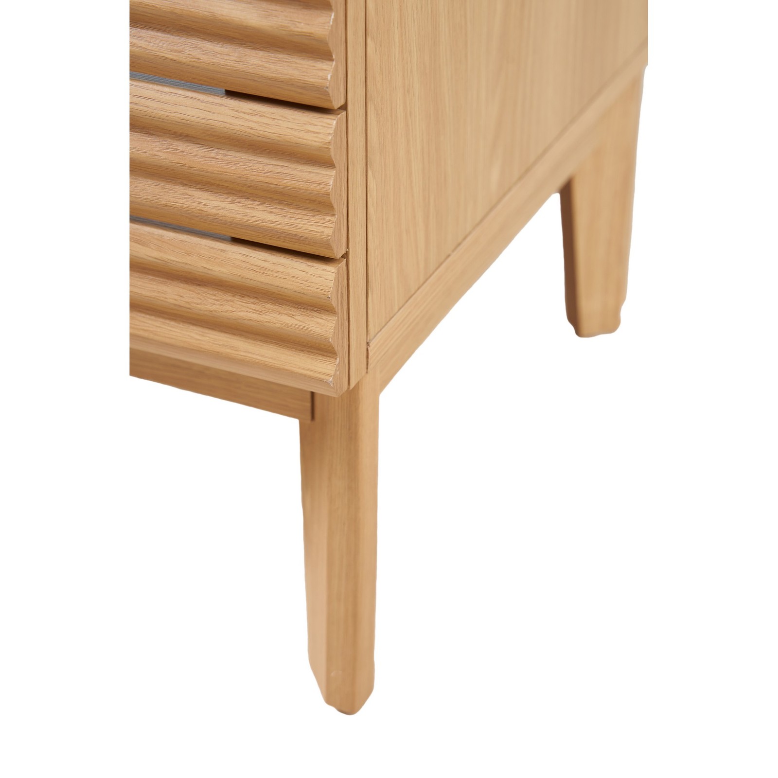 Calandre 30 in. W x 18 in. D x 33 in. H Thin Linear Slat Modern Farmhouse 2-Shel