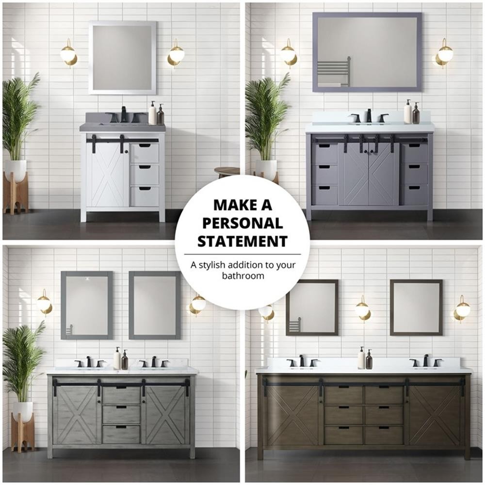 Lexora Home Marsyas 80″ Vanity Cabinet in Rustic Brown