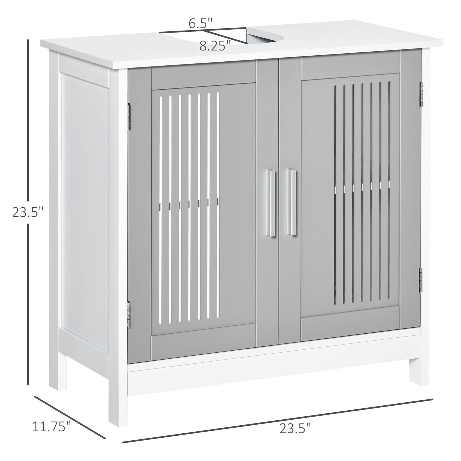 Bathroom Under Sink Cabinet Vanity Unit w/ Adjustable Storage Shelves