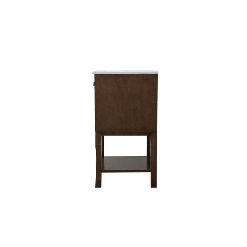 Elegant Decor Mason 24″ 2-Door Wood Single Bathroom Vanity in Antique Coffee