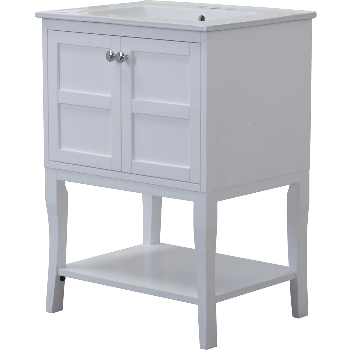 Elegant Lighting VF2100 Mason 24 X 33.25 inch White and Chrome Vanity Set