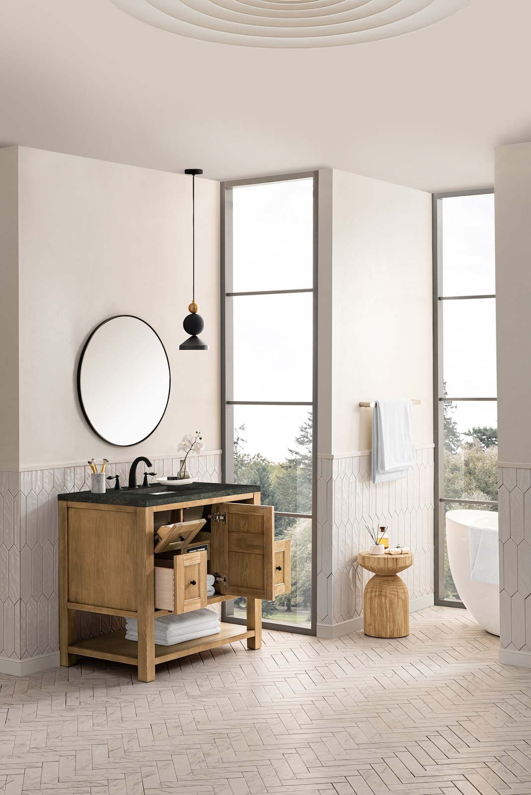 James Martin Vanities 330-V36-3PHT Breckenridge 36″ – Smokey Celadon