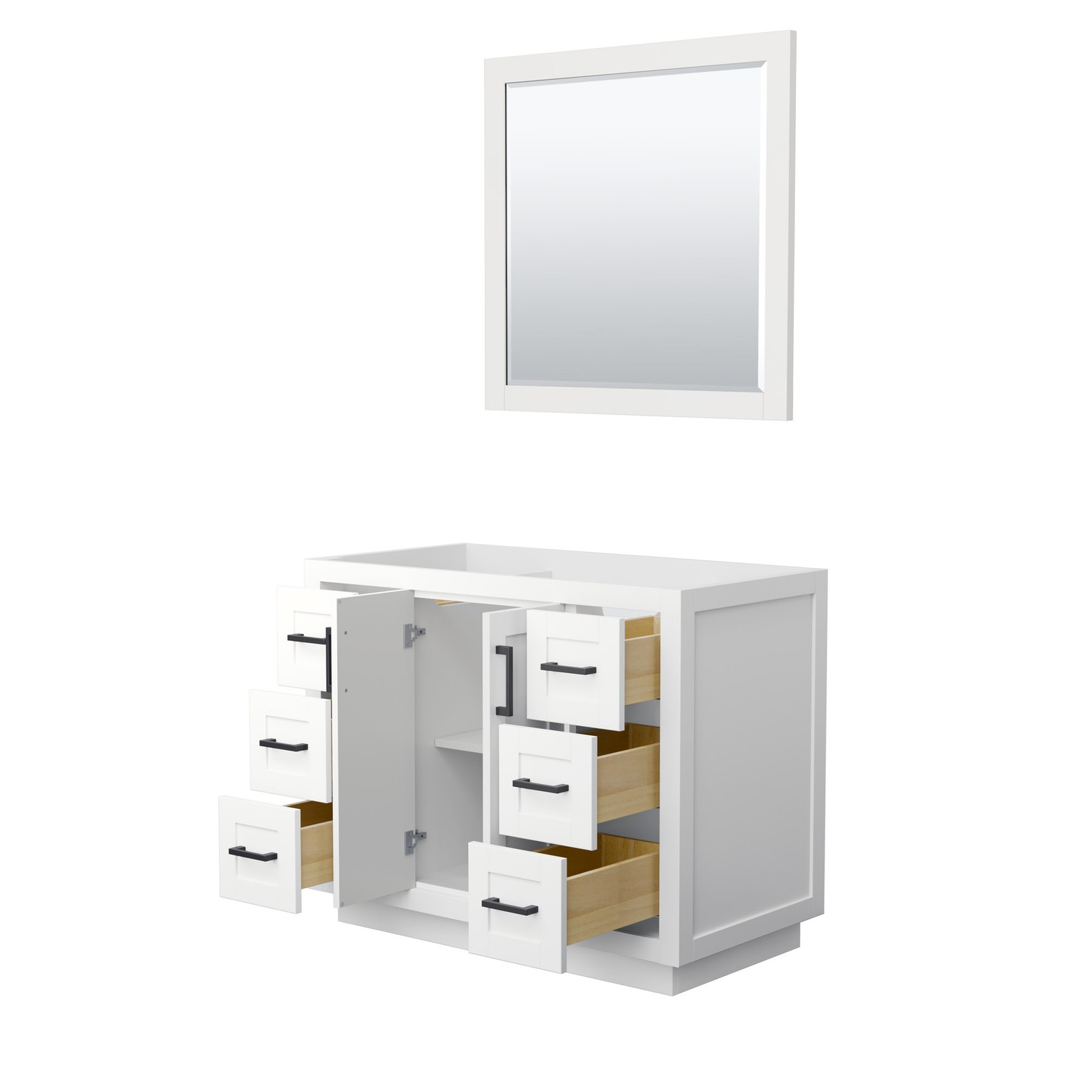 Wyndham Collection WCF2929-42S-CX-M34 Miranda 42″ Single – White / Brushed Gold