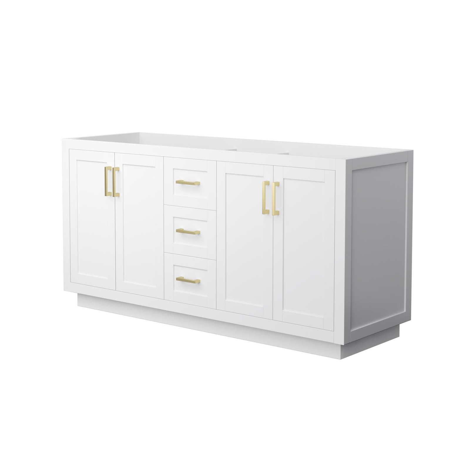 Wyndham Collection WCF2929-66D-CX-MXX Miranda 66″ Double – White / Brushed Gold