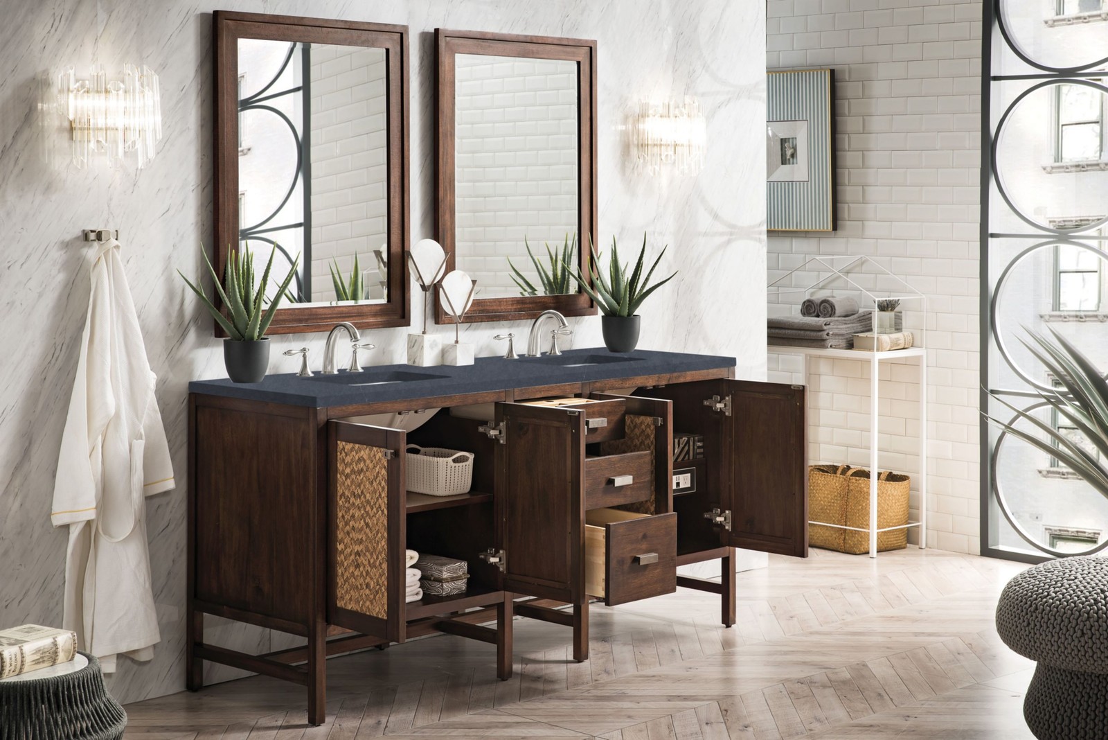 James Martin Vanities E444-V72-3CSP Addison 72″ – Mid Century Acacia