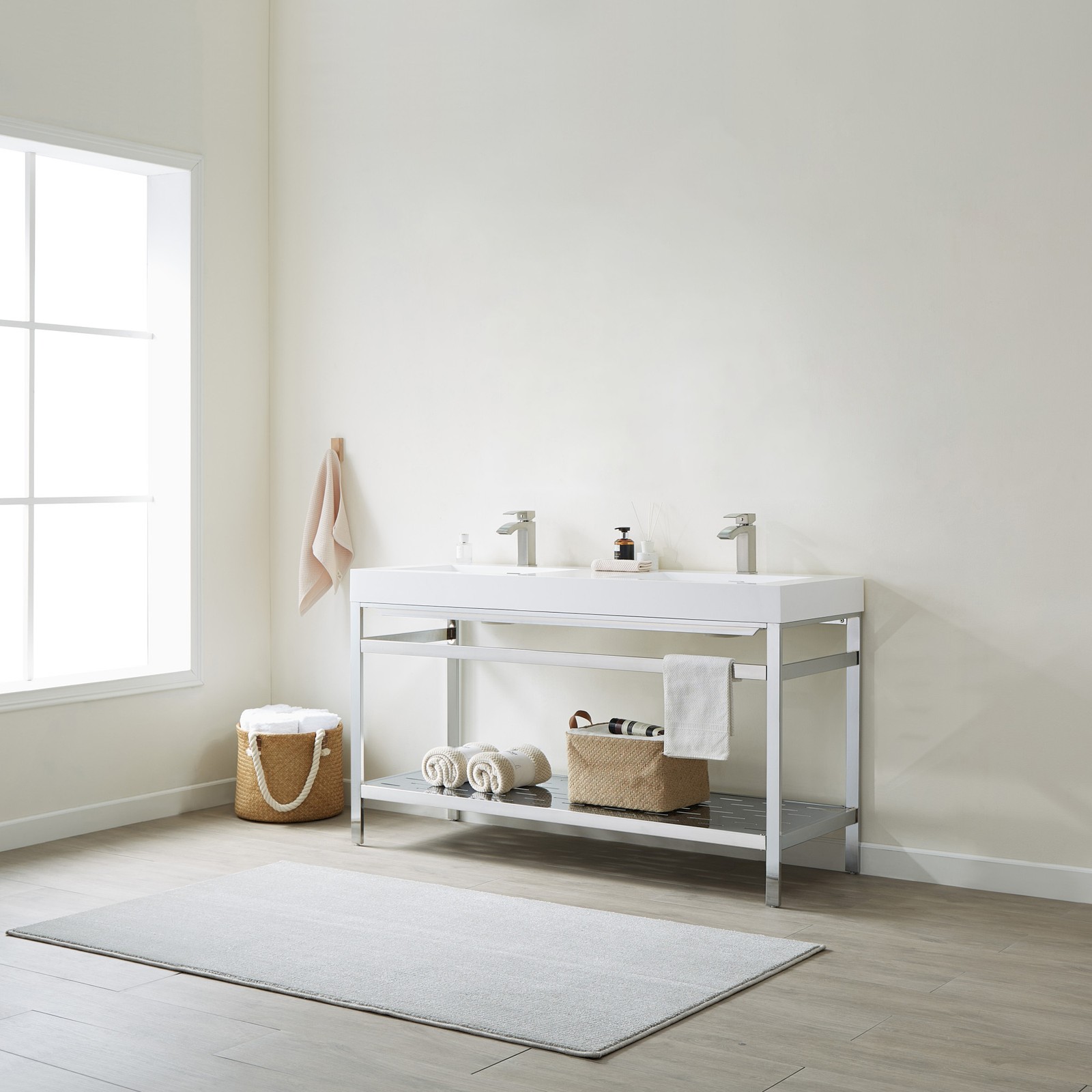Miseno MV702860M-NM Ablitas 60″ – Brushed Gold / White