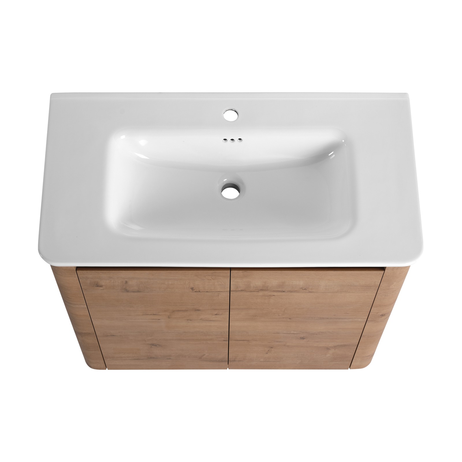 36 inch Freestanding Bathroom Vanity with Ceramic Sink Adjustable Shelf Plywood