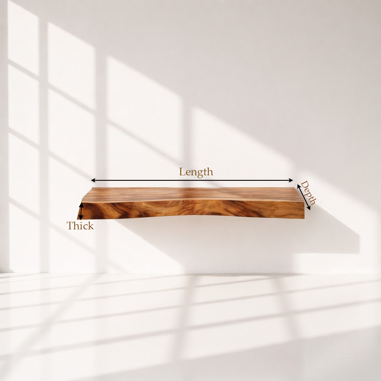Bathroom Vanity Modern Rustic Solid Wood Live Edge Sink Counter Bathroom