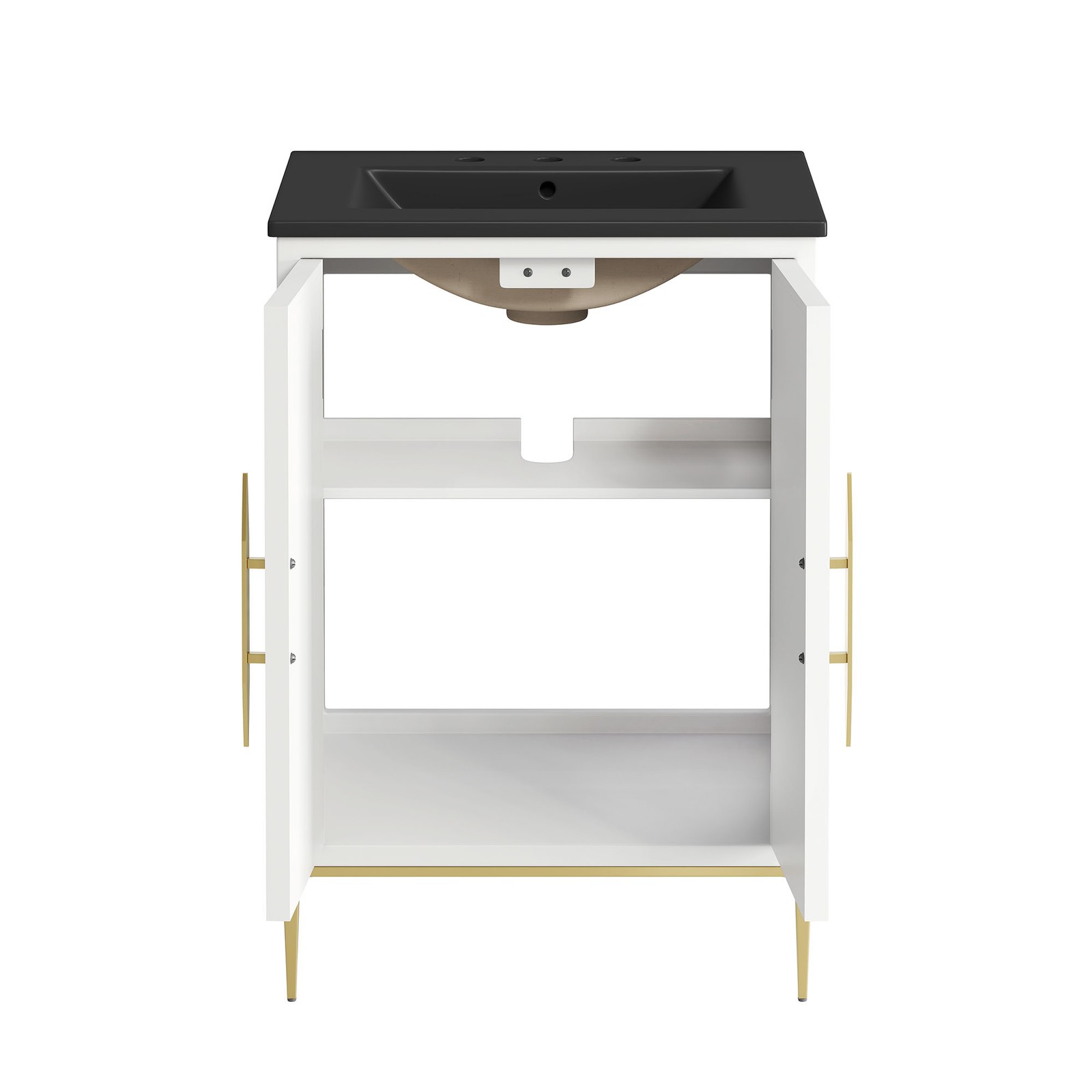 Modway Awaken 24″ Bathroom Vanity in White With Ceramic Sink Basin