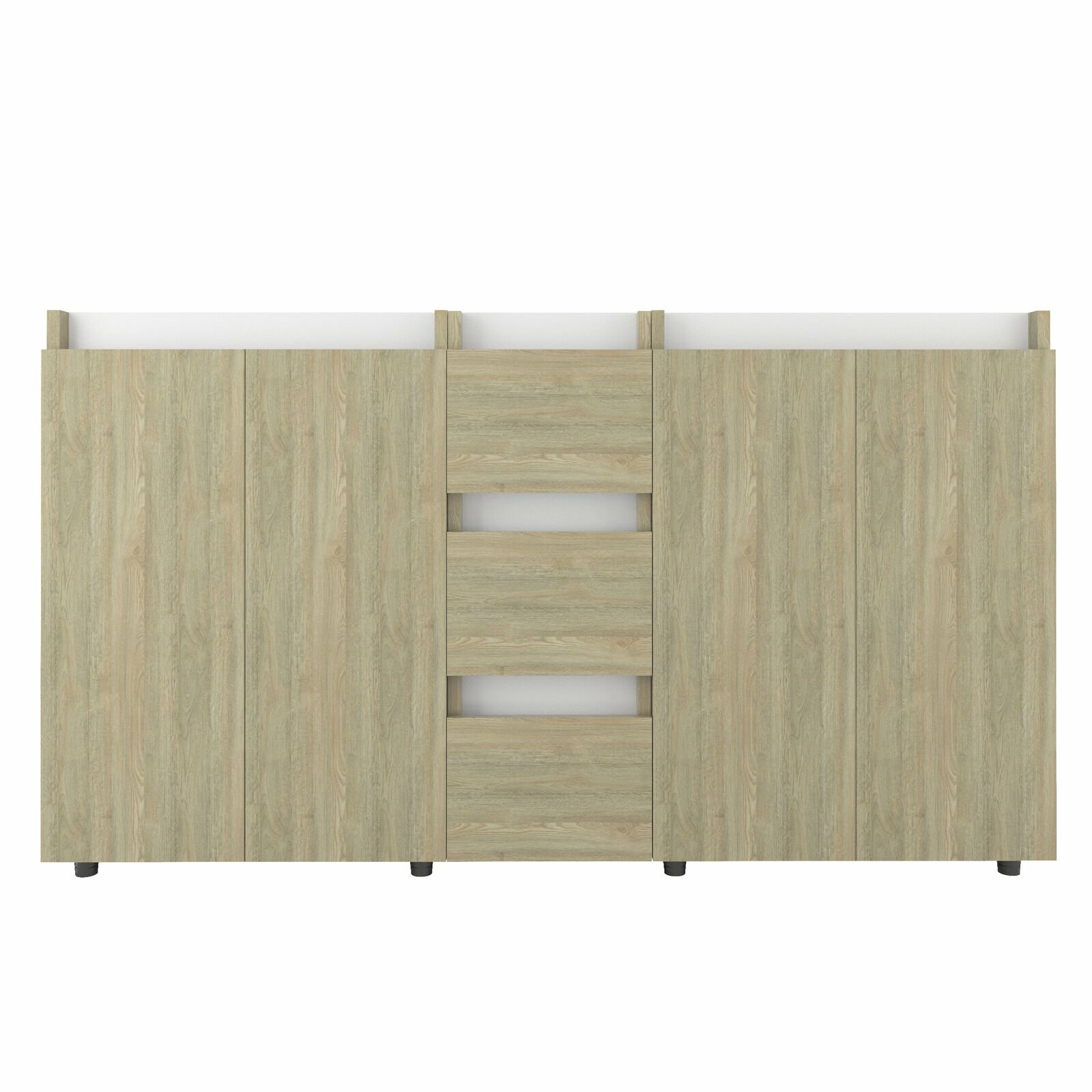 Tennesse 60″ Vanity Base Cabinet | Toasted Oak Wood | 60 X 33,5 X 21,5 In